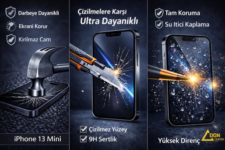 İphone 13 Mini Uyumlu Kırılmaz Ekran Koruyucu