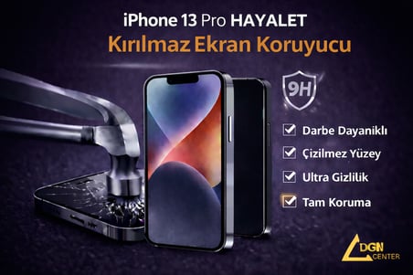  İphone 13 Pro Uyumlu Hayalet Kırılmaz Ekran Koruyucu