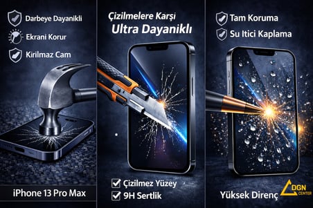  İphone 13 Pro Max Uyumlu Kırılmaz Ekran Koruyucu