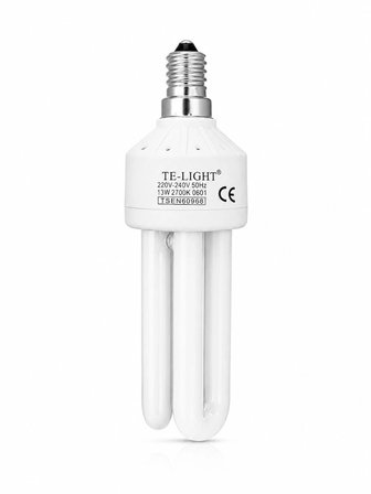 10 Adet | 13 Watt | Tasarruflu Ampül | Sarı Işık | E14 Duy'lu