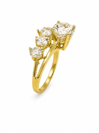 Yazıcılar 14 Ayar Altın Diamond Harmony Şık Tasarım Yüzük 3,60 GR ( 331)
