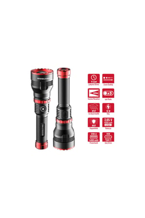 İzeltaş Pro zoom şarjlı LED el feneri, turbo 1000 lm – 14000006177