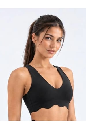 Scallop Detay Spor Büstiyer ( Sadece üst )