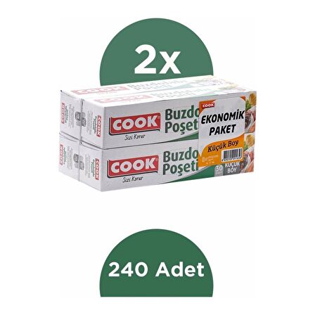 Cook 20x30 cm 2x120'li Küçük Boy Buzdolabı Poşeti