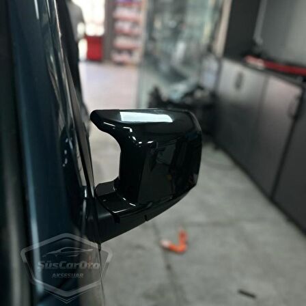 Citroen Nemo 2008-2022 Uyumlu Batman Yarasa Ayna Kapağı Piano Black ABS Plastik
