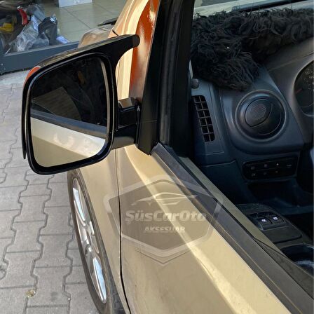 Citroen Nemo 2008-2022 Uyumlu Batman Yarasa Ayna Kapağı Piano Black ABS Plastik