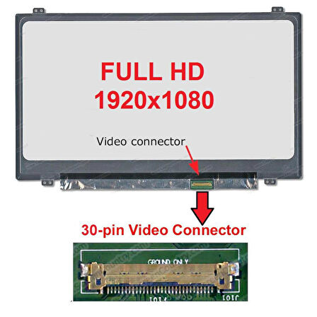 NT140FHM-N41 V8.0 14" Full HD Ekran 30 Pin