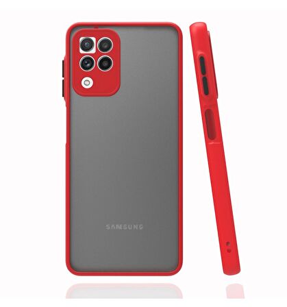Smcase Samsung Galaxy M32 4G Kılıf Montreal Kamera Korumalı Silikon