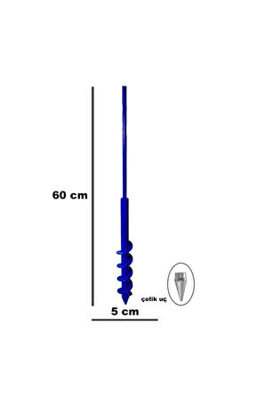 Matkap Uyumlu Toprak Burgu Makinesi 60cm X 5 cm