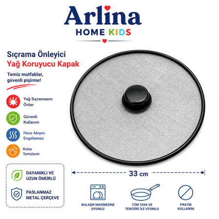 Sıçrama Önleyici Yağ Koruyucu Kapak 33cm