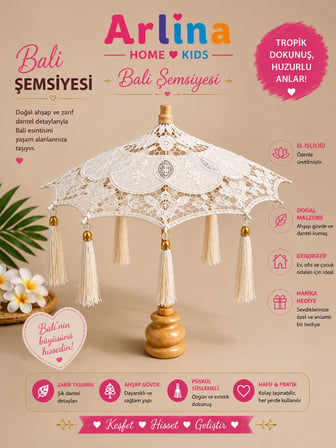 Masaüstü Dantelli Dekoratif Bali Şemsiyesi Püsküllü Sunum ve Pinterest Dekoru