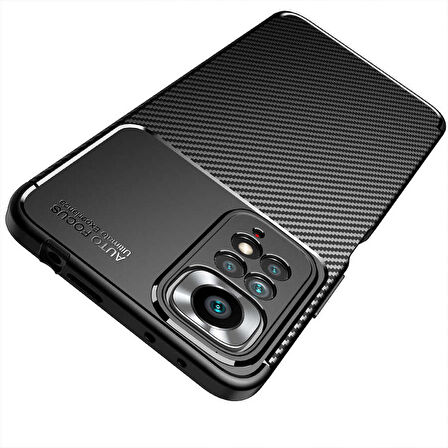 Smcase Xiaomi Redmi Note 11 Global Kılıf Kamera Korumalı Negro Silikon