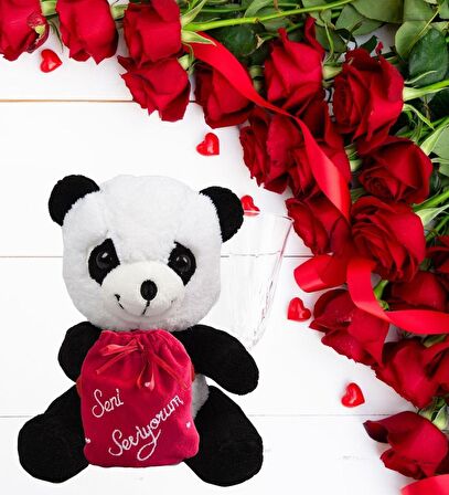 14 Şubat  Özel "Seni Seviyorum" Keseli Sevimli Panda-40 cm