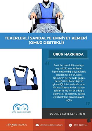 slife Tekerlekli Sandalye Emniyet Kemeri Yelek Tipi Yetişkin