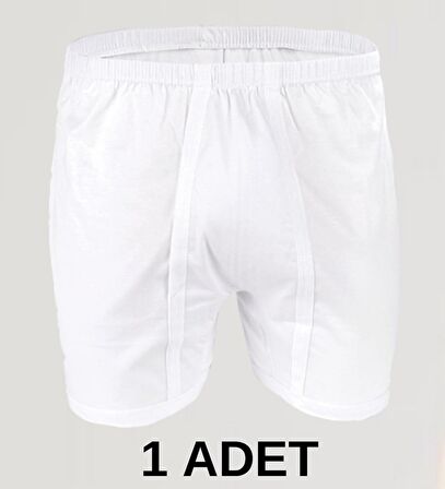 1 Adet Erkek % 100 Pamuk Arjantin Penye Boxer Beyaz (65 Kilo-115 Kilo)
