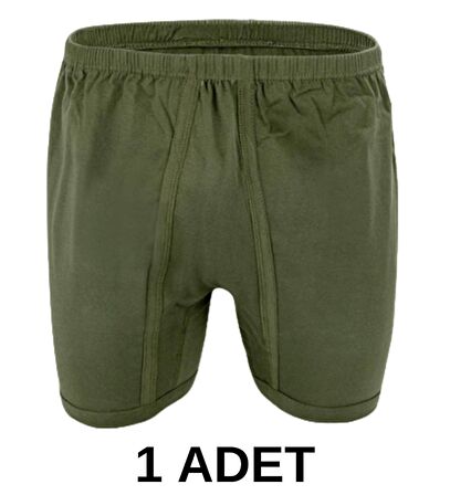1 Adet Erkek % 100 Pamuk Arjantin Penye Boxer Asker Yeşili (65 Kilo-115 Kilo)