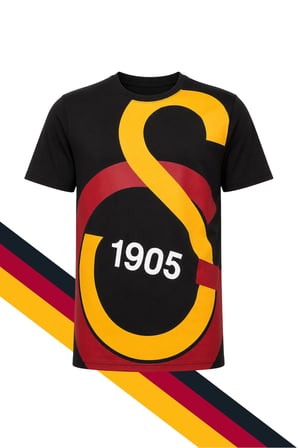 GALATASARAY ORİJİNAL LİSANSLI LOGOLU T-SHİRT, HEDİYELİ SİYAH LOGOLU T-SHİRT