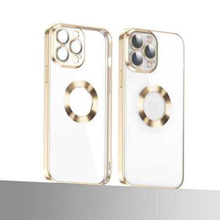 Gpack Apple iPhone 12 Pro Kılıf Logo Gösteren Kamera Korumalı Silikon
