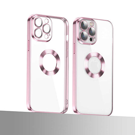 Gpack Apple iPhone 13 Pro Kılıf Logo Gösteren Kamera Korumalı Silikon
