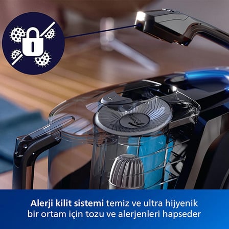  Philips 7000 Serisi PowerPro Max Torbasız Elektrikli Süpürge, 750W, PowerCyclone 8, Alerji Kilit Si