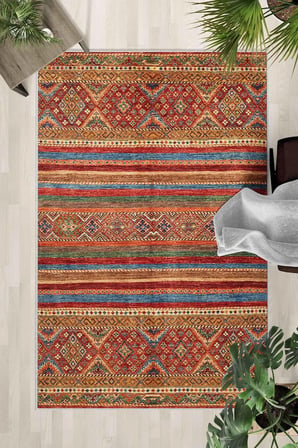 Kaymaz Taban Yıkanabilir Halı – Mutfak, Salon, Yatak Odası için Modern Dijital Baskı Halı (SLNHALI83