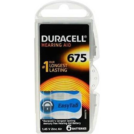 Duracell Activair 675 Kulaklık Pili 6'lı