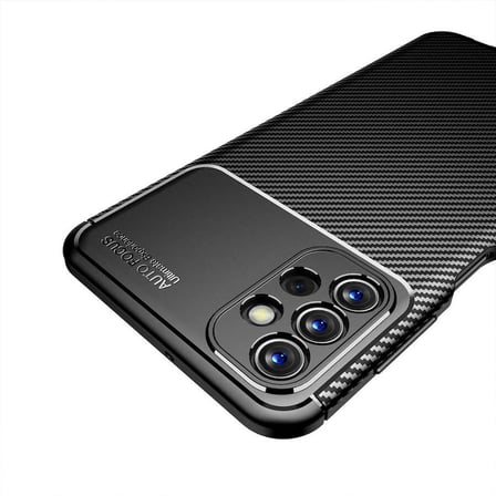 Smcase Samsung Galaxy A23 Kılıf Kamera Korumalı Negro Karbon Silikon  Nano Ekran Koruyucu