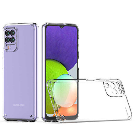 Smcase Samsung Galaxy M32 4g Kılıf Kamera Korumalı Coss Sert Silikon