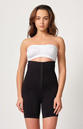 Emay Önden Agraflı Paçalı Boxer Korse 2087 Siyah