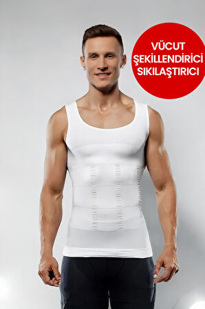Erkek Atlet Korse Bel Göğüs Göbek Toparlayıcı Sıkılaştırıcı Şekillendirici İnceltici Dik Duruş Atlet