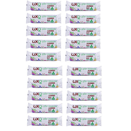 J-500 Çöp Torbası Jumbo Boy 80*110 Cm 10 lu Rulo 20 Paket = 200 Adet
