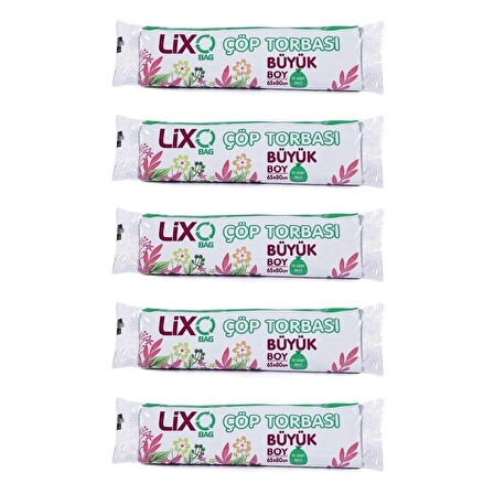 Çöp Torbası Büyük Boy 65*80 Cm 10 lu Rulo 5 Paket = 50 Adet