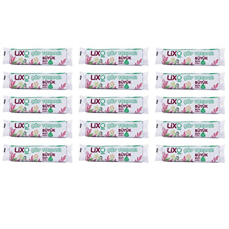 Çöp Torbası Büyük Boy 65*80 Cm 10 lu Rulo 15 Paket = 150 Adet
