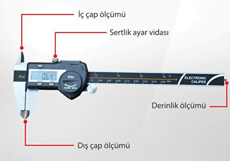 Loyka 5110-200 Dijital Kumpas 0-200mm (IP54 Korumalı)