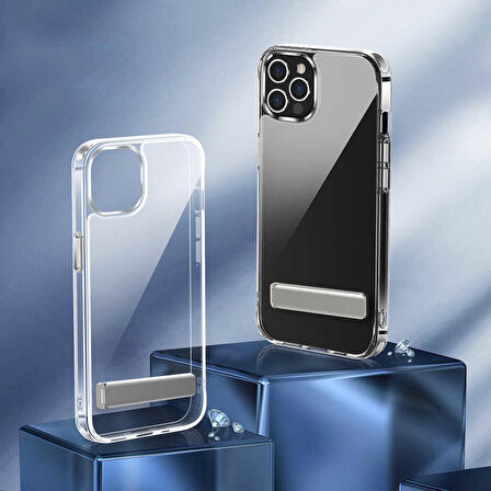 Gpack Apple iPhone 12 Pro Kılıf Lüx Silikon L Standlı 
