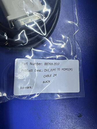 88768-3510 Audio / Video Cable Hdmı A Plug, Dvı-d Plug 2m Siyah DVI TO HDMI