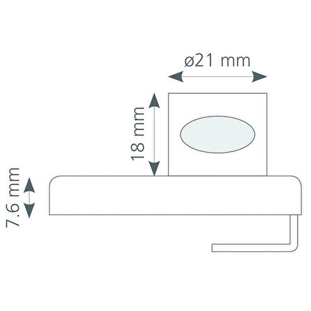 Canex Cam Kilidi Tekli Oval Tip