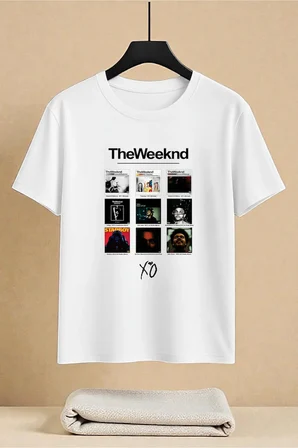 Unisex The Weeknd Baskılı Tasarım Tshirt