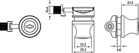 Canex Cam Kilidi Master Yuvarlak