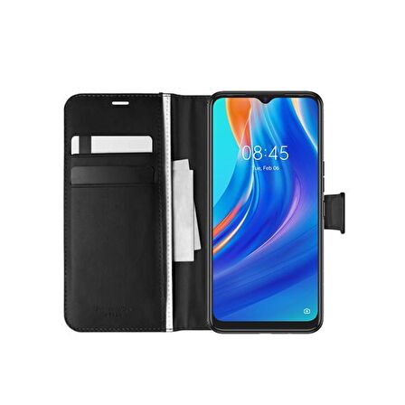 Smcase Tecno Spark 7 Kılıf Kartlıklı Standlı Cüzdan 