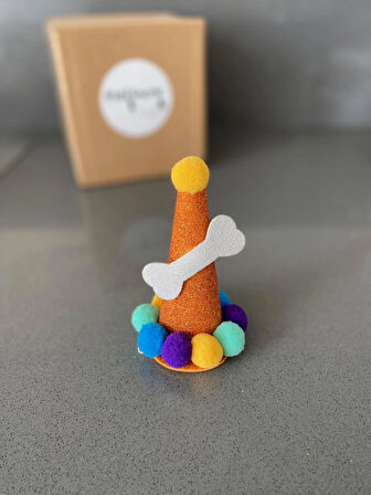 Köpekler Için Doğum Günü Seti-Happy Orange Kit- Pasta, Tasarım Pasta Süsü ,Doğum Günü Şapkası