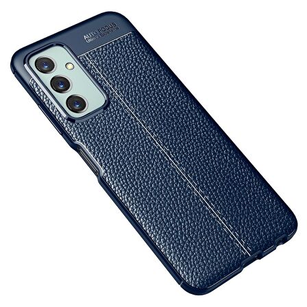 Smcase Samsung Galaxy M23 Kılıf Deri Dokulu Niss Silikon