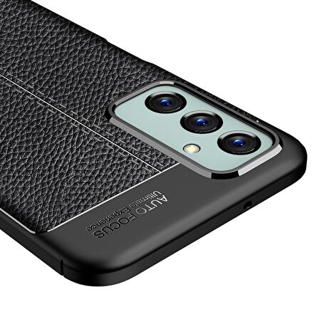 Smcase Samsung Galaxy M23 Kılıf Deri Dokulu Niss Silikon