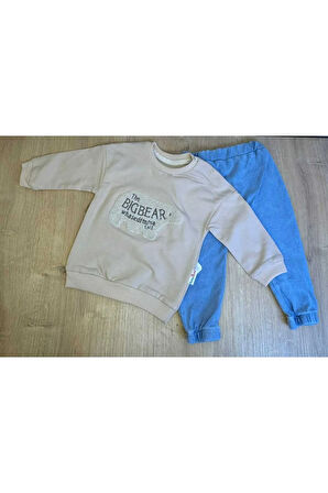 2'Lİ BEBEK ÇOCUK KOT PANTALONLU 2 İPLİK TAKIM