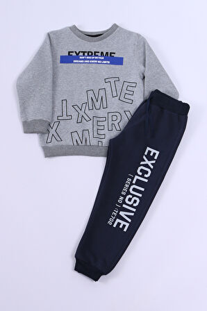 ERKEK ÇOCUK 3 İPLİK EŞOFMAN TAKIMI EXTREME BASKILI A85