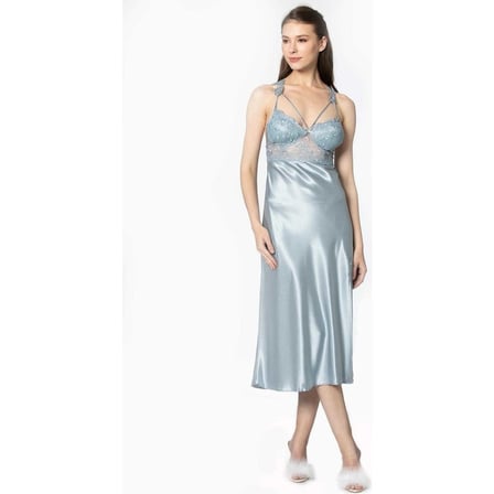 Pierre Cardin 6'lı Uzun Gecelik Sabahlık Set 6025 Mist Rengi
