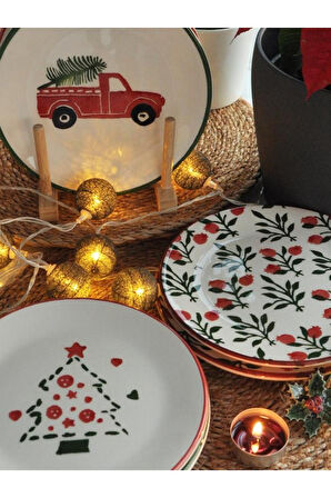 Yeniyıl 2025 All in Love 6lı Pasta Set-19 cm.