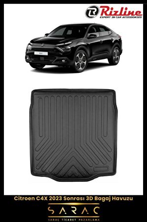 Rizline Citroen C4X 2023 Sonrası 3D Bagaj Havuzu