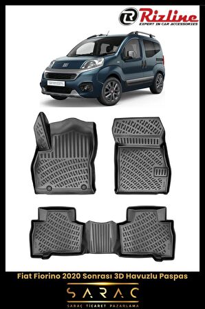 Rizline Fiat Fiorino 2020 Sonrası 3D Havuzlu Paspas