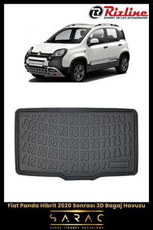 Rizline Fiat Panda Hibrit 2020 Sonrası 3D Bagaj Havuzu
